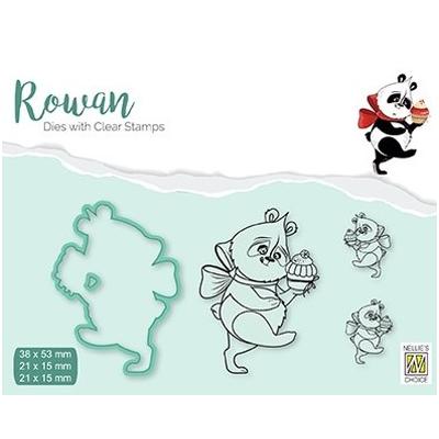 Nellie's Choice Clear Stamps & Dies Set - Christmas Panda